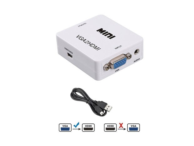 &u+  CONVERTIDOR VIDEO VGA A HDMI